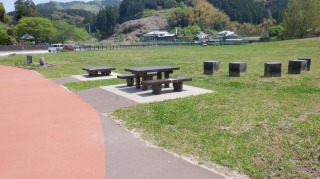 臼杵石仏公園内の休憩場