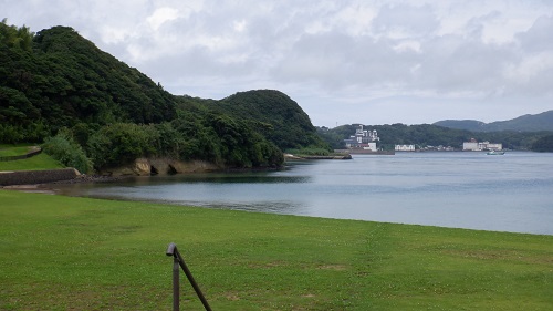 平戸公園から見た海の光景