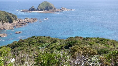 佐多岬展望台から見た周辺の光景