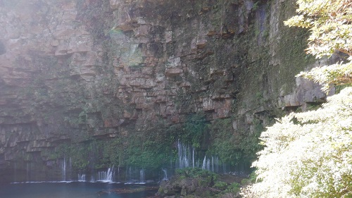雄川の滝の中の小さな滝
