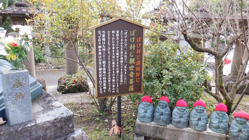 ぼけ封じ観世音菩薩の説明看板