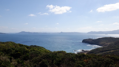 大バエ灯台展望台からの光景