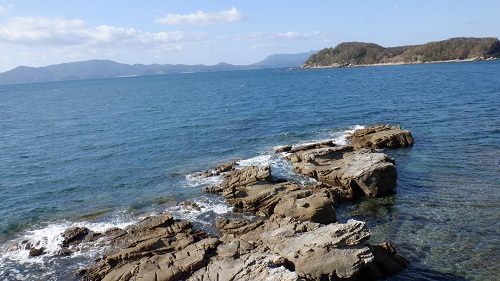 海岸から見える海の光景