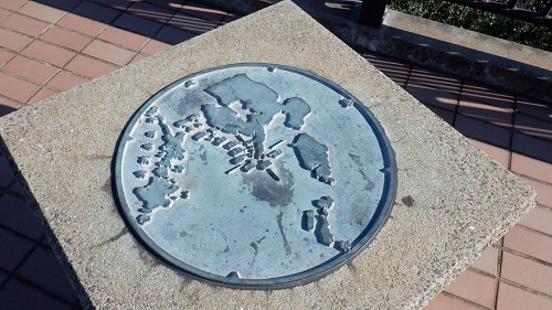 権現山展望台にある五島列島の地図