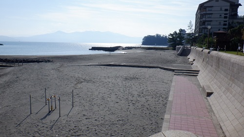 砂むし会館 砂楽から見た海岸