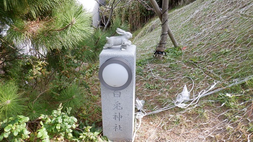 白兎神社参道の照明