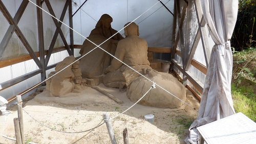 白兎神社にある砂の像