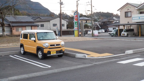 車中泊翌朝の駐車場