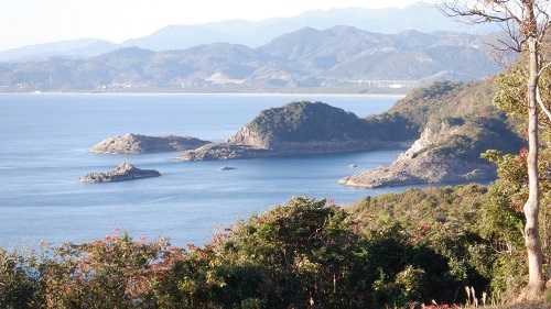 クルスの海舌の駐車場からの光景