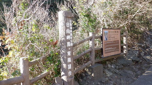 馬ケ背展望台の案内看板と説明看板