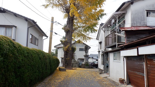 山鹿温泉のお寺の敷地