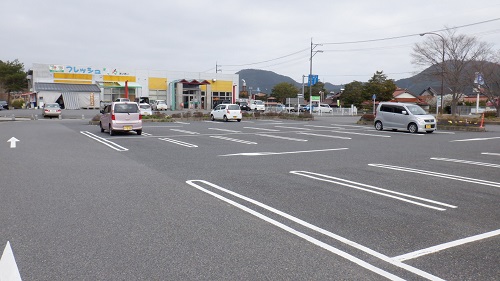 道の駅みとうの駐車場