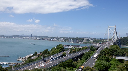 駐車場から見た海峡